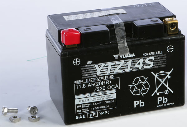 YUASA YUAM72Z14 Battery YTZ14S Sealed Factory Activated