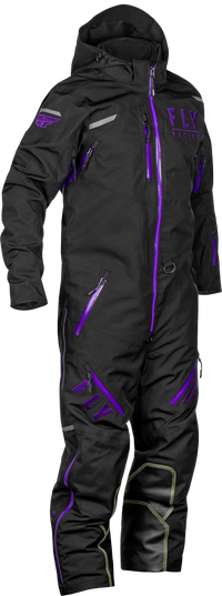 FLY RACING Cobalt Shell SB Monosuit Black/Purple 2X - Weatherproof Performance Gear