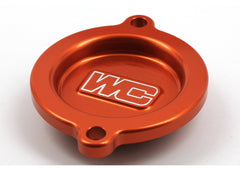 WORKS Oil Filter Cover Orange KTM/Husqvarna/Gas Gas - Part Number 27-125