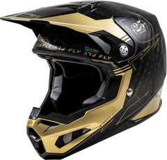 FLY RACING Formula S Carbon Legacy Helmet Black/Gold XL - Lightweight & Impact Resistant