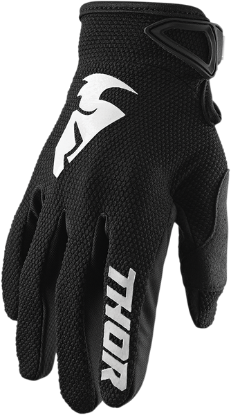 THOR Sector Gloves - Black/White - XL 3330-5857