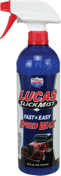 LUCAS Slick Mist Speed Wax 24oz - Premium Paint Gloss Intensifier