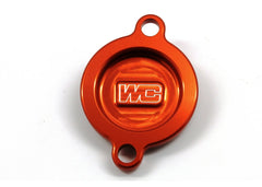 WORKS Oil Filter Cover - Part Number 27-105 for KTM/Husqvarna/GasGas