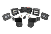 Rough Country | LED Light Kit | Cage Mount | 2" Black Pair | Spot | Polaris General XP 4 1000  | 93022