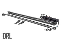 Rough Country | LED Light Kit | Lower Windshield | 50" Black Single Row | White DRL | Polaris General XP 4 1000  | 93035