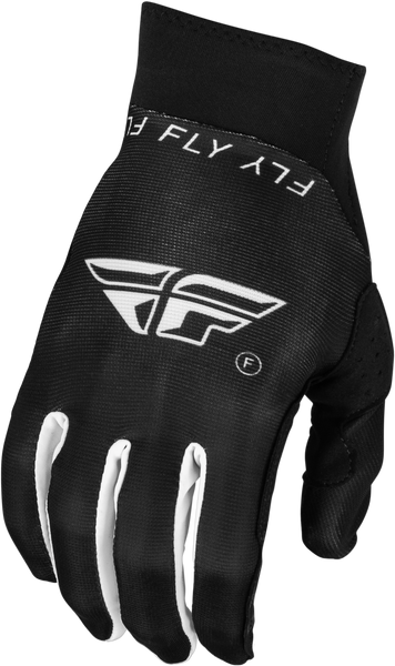 FLY RACING Pro Lite Gloves Black/White 3x - Ultra-Lightweight Race Gloves