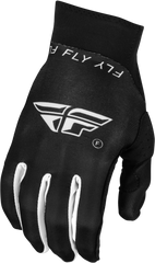 FLY RACING Pro Lite Gloves Black/White 3x - Ultra-Lightweight Race Gloves