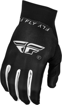 FLY RACING Pro Lite Gloves Black/White Md - Lightweight Race Gloves