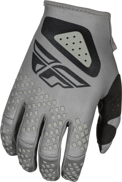 FLY RACING Kinetic Sym Gloves Grey/Black Small - Lightweight Protective Race Gloves