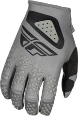 FLY RACING Kinetic Sym Gloves Grey/Black Small - Lightweight Protective Race Gloves