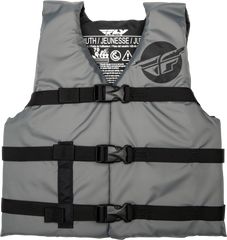 FLY RACING Youth Flotation Vest Grey/Black - Part Number 221-30333