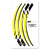 D-COR 40-80-219 Yellow Rim Decals 4 Pc Set