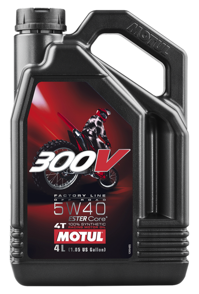 MOTUL 104135 300V Offroad 4T Competition Synthetic Oil 5W40 - 4 Liter