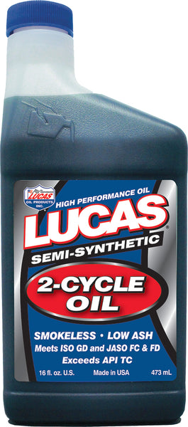 LUCAS Semi Synthetic 2 Cycle Oil 16oz - Part Number 10120