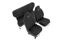 Rough Country | Seat Covers | Non Detach Headrest FR & RR | Jeep Cherokee XJ 2WD/4WD (97-01) | 91022