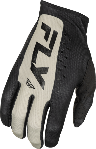 FLY RACING Lite Gloves Black/Grey XL - Ultra-Lightweight Racing Gloves