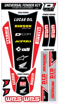 Trim Kit Red Wps Universal For Full Size Motorcycles