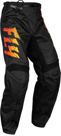 FLY RACING Youth F 16 Pants - Black/Yellow/Orange, Size 20
