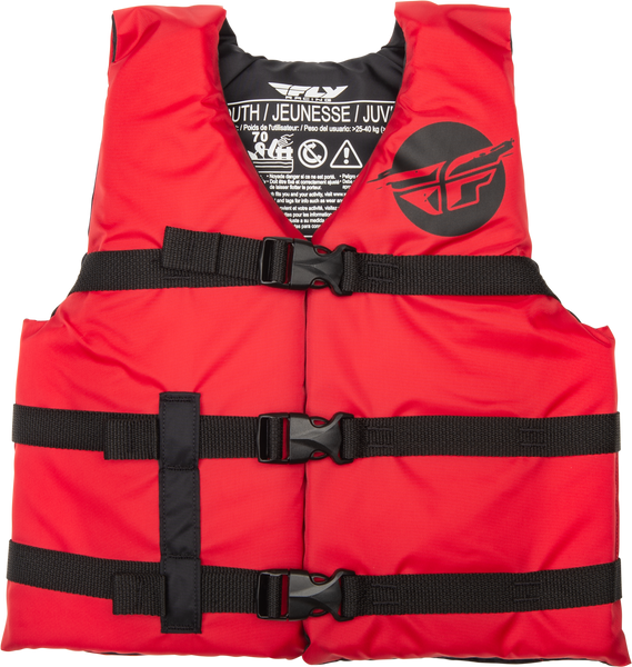 FLY RACING Youth Flotation Vest Red/Black - Part Number 221-30332