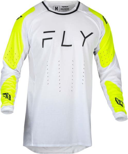 FLY RACING Evolution Dst Jersey White/Hi Vis MD - Lightweight and Ventilated