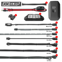 XK GLOW XK-SLING-ADV LED Underglow Advanced Kit - Polished Finish