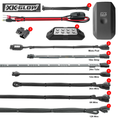 XK GLOW XK-SLING-ADV LED Underglow Advanced Kit - Polished Finish