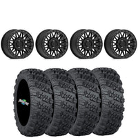 Valor Offroad V08 Satin Black Beadlocks on ITP Versa Cross