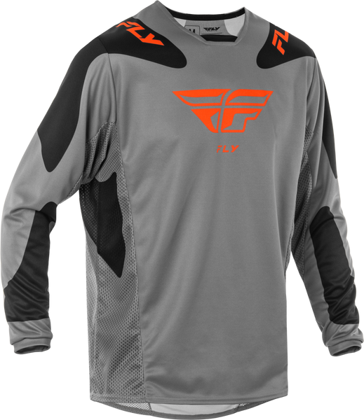 FLY RACING Kinetic Sym Jersey in Grey/Orange/Black - Size Small (Part Number: 378-422S)