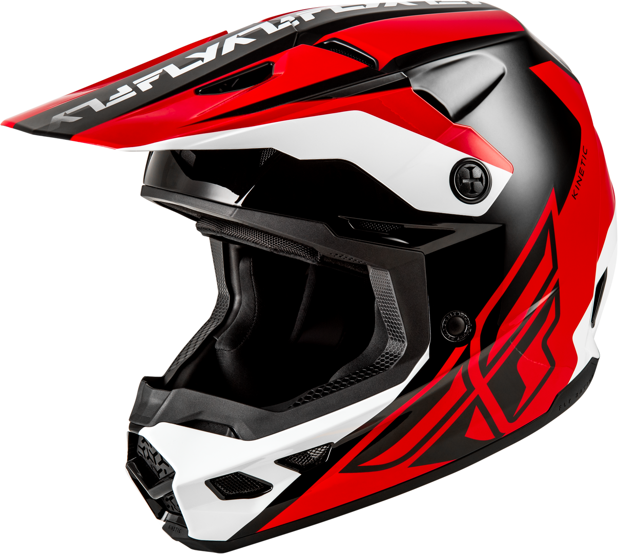 Kinetic Crest Helmet Red/Black/White Lg