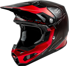 FLY RACING Formula S Carbon Legacy Helmet - Red Carbon/Black, Part 73-4447L, Large