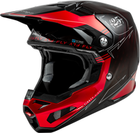 FLY RACING Formula S Carbon Legacy Helmet - Red Carbon/Black, Part Number 73-4447X, XL