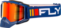 Zone Snow Goggle Navy/White W/ Red Mirror/Amber Lens