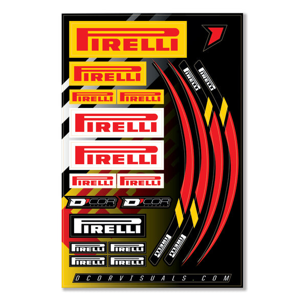 D-COR 40-90-119 12 Mil Pirelli Decal Sheet