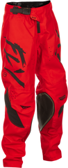 FLY RACING Youth Kinetic Stoke Pants Red/Black Sz 18 - Performance and Comfort