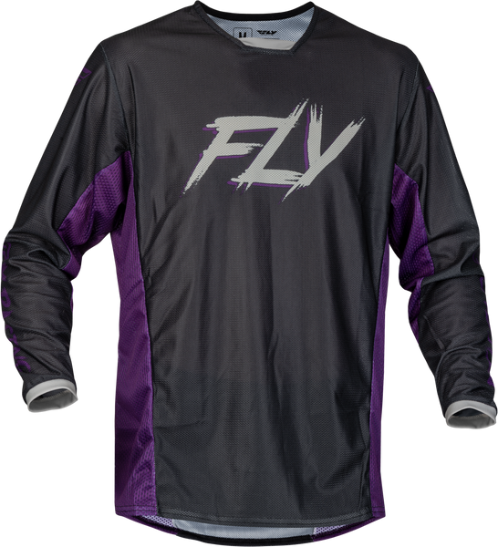 FLY RACING Kinetic Mesh Rave Jersey in Black/Purple/Silver - Part Number 377-3102X