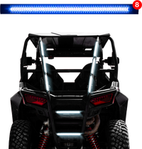 XK GLOW XK052002-8B 12" Blue Strobe Tube Lights - 8 Piece Set