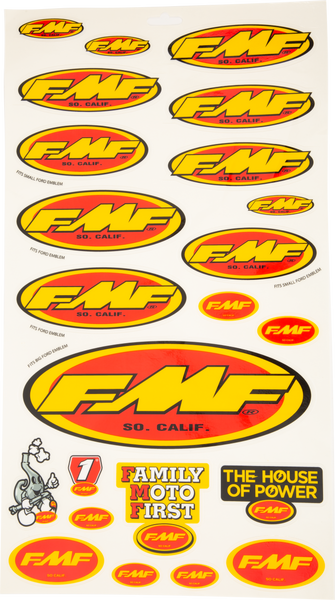 FMF Assorted Sticker Sheet - Part Number 014800