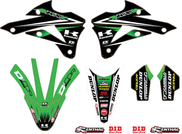 D-COR 10-20-514 2014 Monster Energy Kawasaki Team Green Graphics/Trim Kit