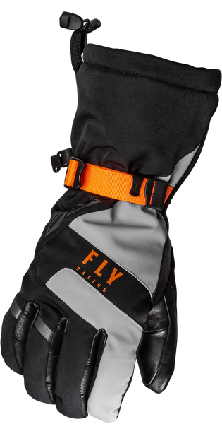 FLY RACING Highland Gloves Black/Grey/Orange XL - Weatherproof & Insulated