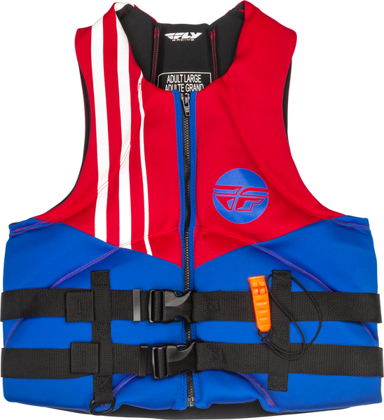 Neoprene Flotation Vest Red/White/Blue Sm