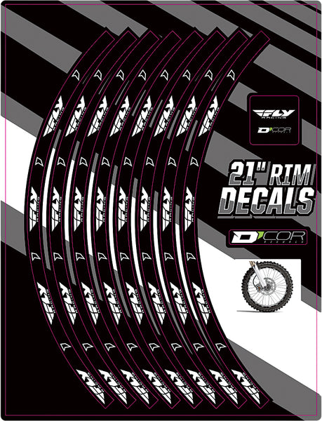 D-COR 40-80-212 Rim Decals 21" Fly Logo Front