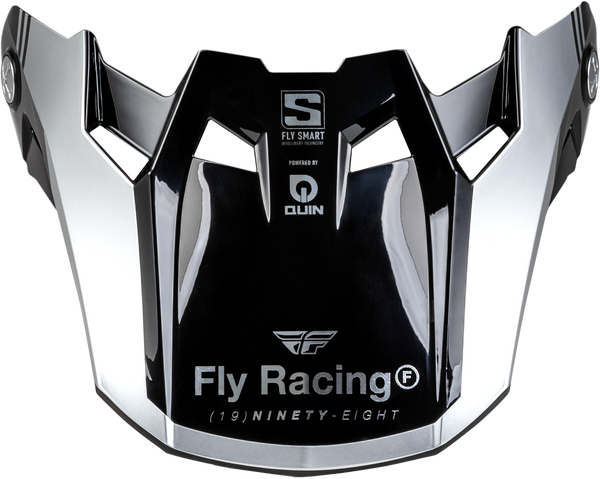 FLY RACING Formula S Carbon Legacy Visor - Blue Carbon/Silver Yl/Sm