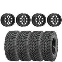 Valor Offroad V07 SATIN BLACK beadlock on QuadBoss QBT846