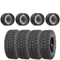 VALOR OFFROAD V06 BEADLOCKS BRUSHED GUNMETAL ON QUADBOSS QBT846