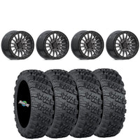 VALOR OFFROAD V06 BRUSHED GUNMETAL BEADLOCKS ON ITP VERSA CROSS
