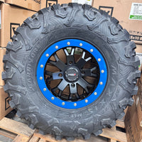 System 3 SB4 Beadlock Wheels on Maxxis Carnivore Tires – Custom PlanetSXS Blue Rings 4/137 Bolt Pattern