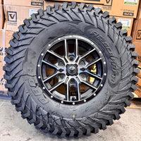 MSA Fang Satin BLK W/ Titanium Tint 4/137 ON OBOR ROC SCRAPERS  Can Am Honda