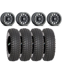 Method 401 Matte Black Beadlock Wheels on System 3 XCR350 Tires – UTV Wheel & Tire Kit