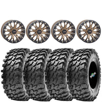 System 3 SB4 Bronze Beadlock Wheels on Maxxis Rampage Tires – 4/156 UTV Wheel & Tire Kit