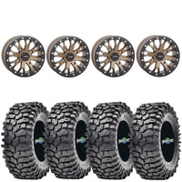 System3 SB4 Beadlock 4/137 bolt pattern Bronze mounted on  Maxxis Roxxzillas